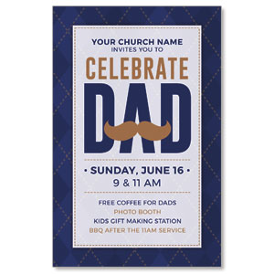 Celebrate Dad Mustache 4/4 ImpactCards