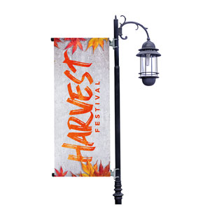 Harvest Festival Leaves Light Pole Banners