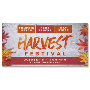 Harvest Festival Leaves 11" x 5.5" Oversized Postcards