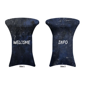 Blue Revival Welcome Information Stretch Table Covers